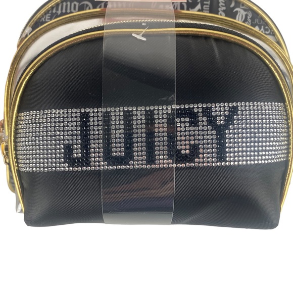Juicy Couture Set of 3 Travel Cosmetic Makeup Bags - Picture 4 of 8